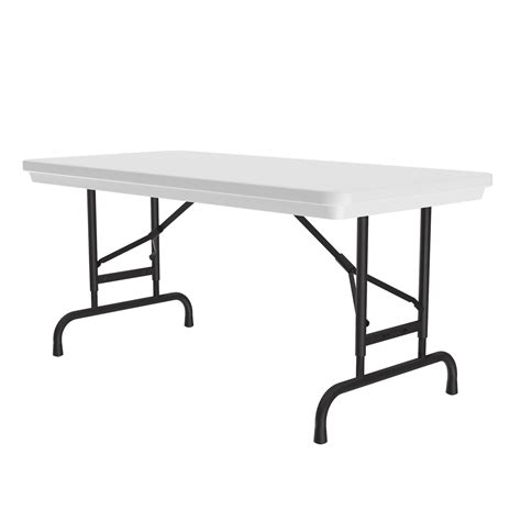 Heavy Duty Commercial Plastic Folding Table — Adjustable Height ...