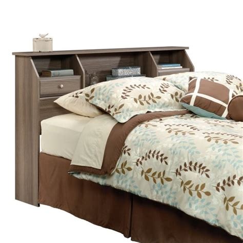 Sauder Shoal Creek Queen Bookcase Headboard Headboards in Diamond Ash ...