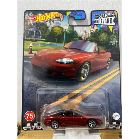 Jual HOT WHEELS PREMIUM BOULEVARD 04 MAZDA MAZDASPEED MIATA MERAH