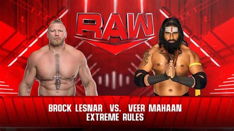 FULL MATCH Veer Mahaan Vs Brock Lesnar WWE Aug 23 2022 YouTube