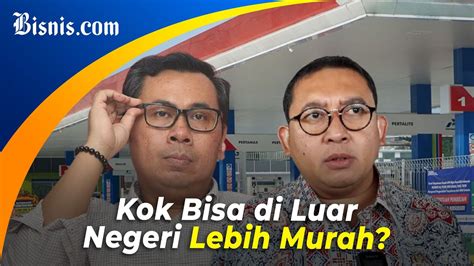 Adu Pendapat Fadli Zon Dan Anak Buah Sri Mulyani Soal Harga Bbm Youtube