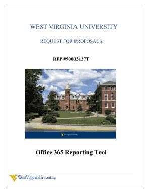 Fillable Online Wvubids Finance Wvu Office Reporting Tool Fax Email