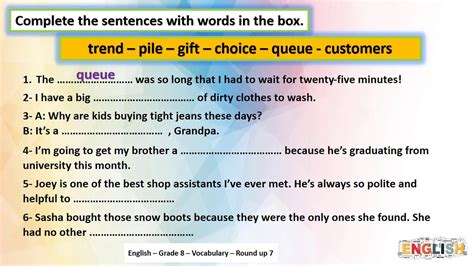 Grade 8 English Vocabulary Round Up Module 7 Youtube