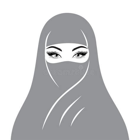 Beautiful Muslim Woman Black Stock Illustrations 2 925 Beautiful