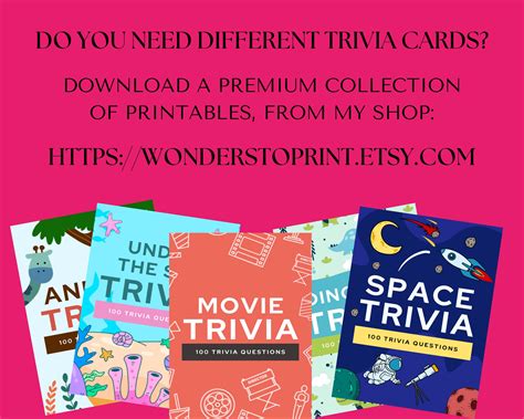 80s Pop Culture Trivia Cards Set, Trivia Game Printable, Trivia Night ...