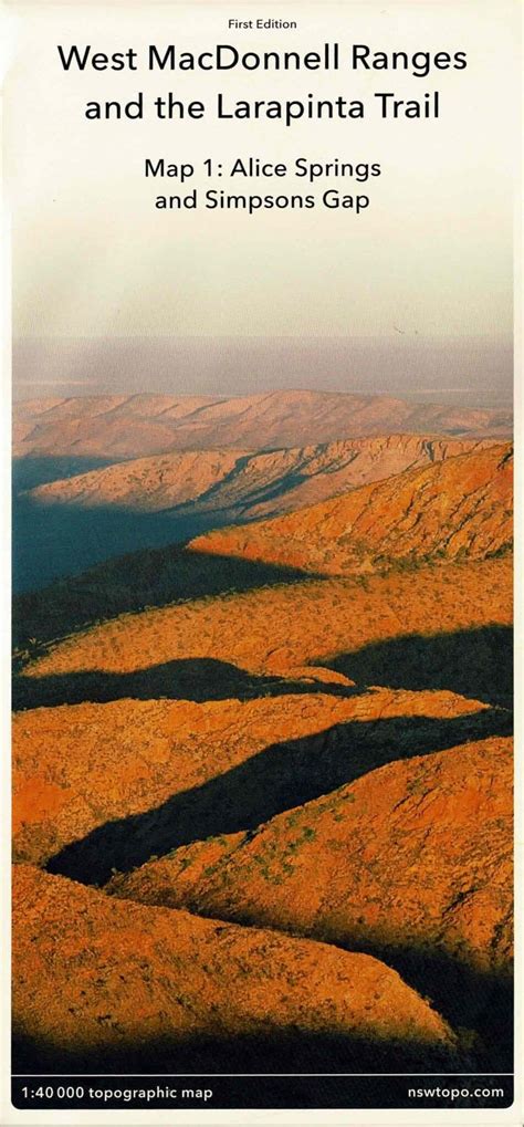 West Macdonnell Ranges And The Larapinta Trail Map Set Abc Maps