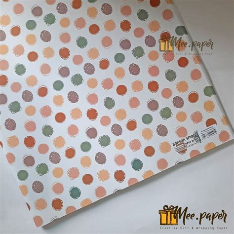 Jual Kertas Kado Sansan Wawa Motif Polkadot Big Sketch Color Bungkus