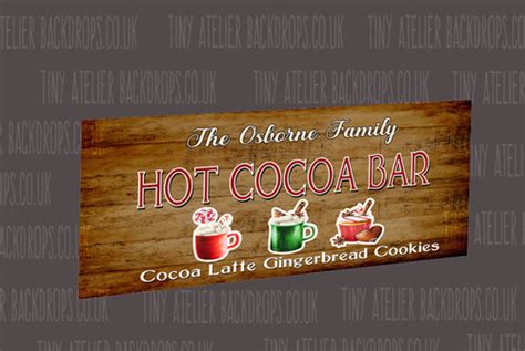 Personalised Hot Cocoa Sign Tinyatelierbackdrops