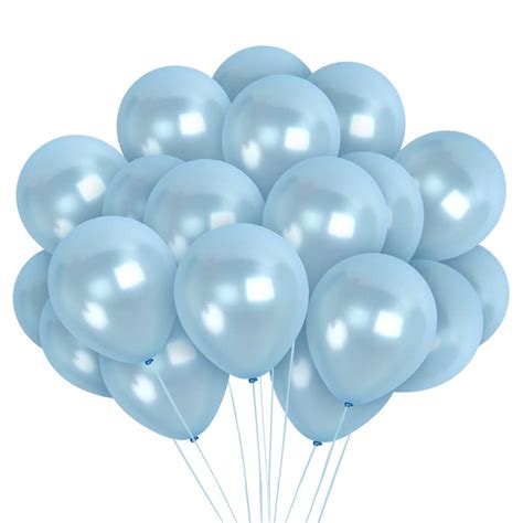 Buy Treasures Gifted Metallic Light Blue Balloons - Baby Blue Balloons ...