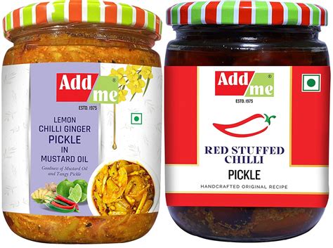 Add Me Mixed Pickle 500g Of Lemon Chilli Ginger Nimbu Mirchi Adrak Ka