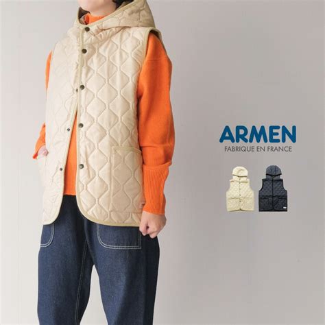 楽天市場LINE登録で500円オフクーポン ARMEN アーメン キルティングジャケット PLAIN POLYESTER