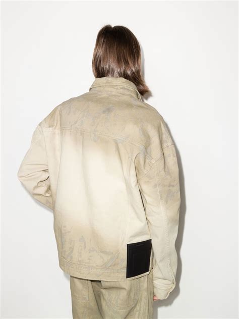 A COLD WALL Corrosion Denim Jacket Neutrals FARFETCH