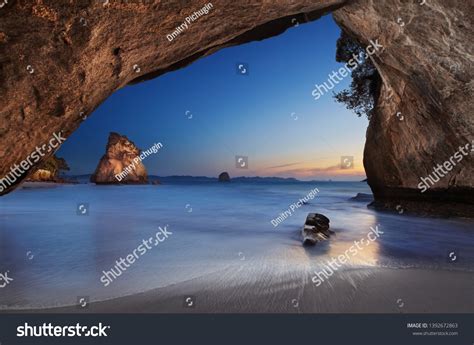 Cathedral Cove Sunrise Coromandel Peninsula New Stock Photo 1392672863 | Shutterstock