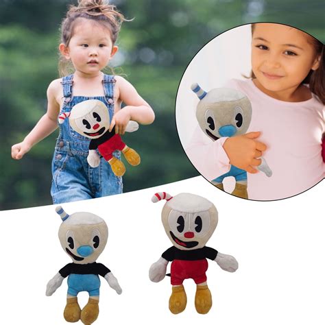 Clearance Set Of 2 Cuphead And Mughead Plush Soft Plush Stuffed Dolls