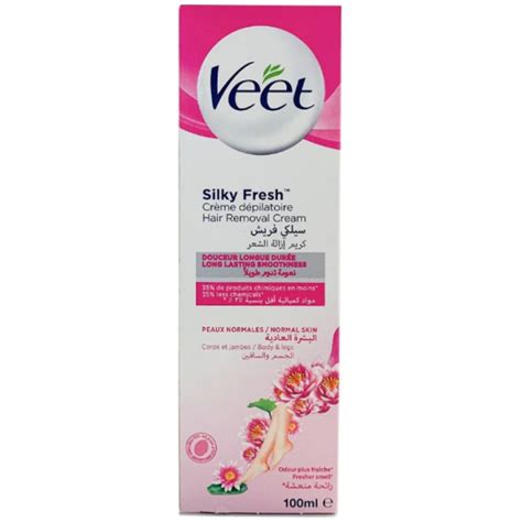 Crème Dépilatoire Silky Fresh 100ml Peaux Normales Veet Épilation