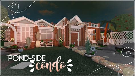 Pond Side Condo Bloxburg Speedbuild Nixilia Youtube