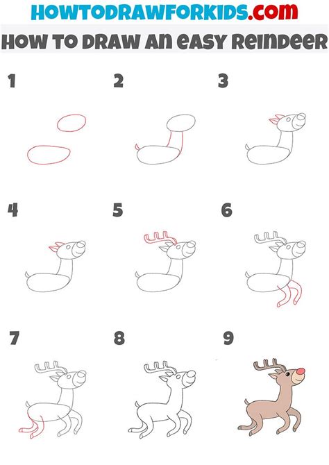 How To Draw An Easy Reindeer Artofit