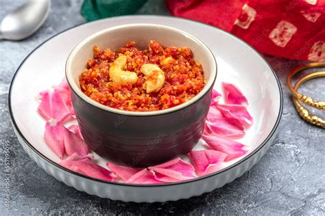 Gajar Ka Halwa Is A Traditional Punjabi Dessert Pudding From India Made