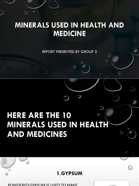 Minerals Used in Health and Medicine | PDF