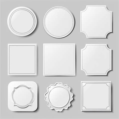 Premium Vector White Paper Stickers Vector