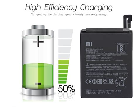 Mah Li Polymer Battery Bn For Xiaomi Redmi Note