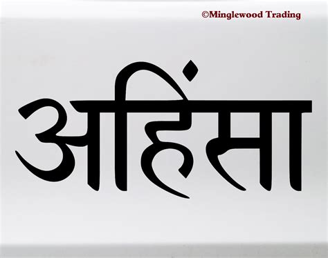 Ahisma Sanskrit Vinyl Sticker Compassion Do No Harm Die Cut Decal