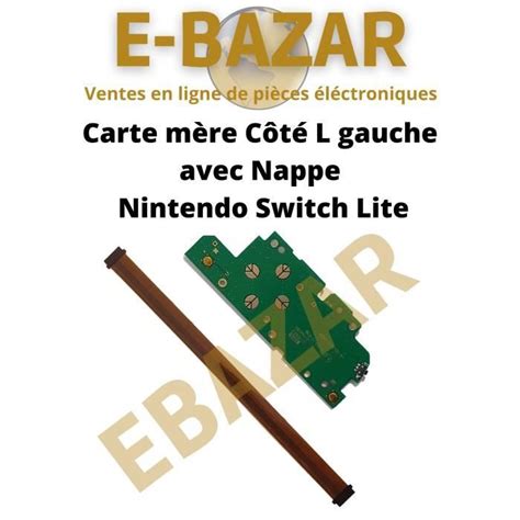 EBAZAR Nintendo Switch Carte mère Côté L gauche Nappe Bouton D Pad