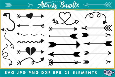 Arrow SVG Bundle 21 Clipart Designs