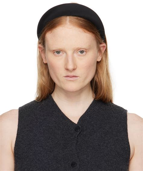 Sophie Buhai Black Classic Puffy Headband Ssense