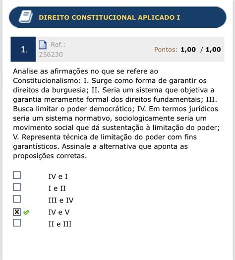 direito constitucional aplicado 1 Estácio Direito Constitucional