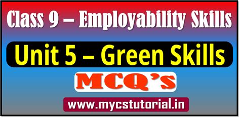 Class Employability Skills Unit Entrepreneurship Skills Mcq S