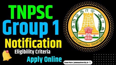 TNPSC Group 1 Notification 2023 Eligibility Criteria Apply Online