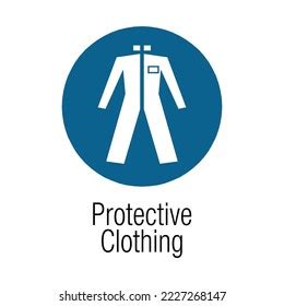 Protective Clothing Mandatory Signs Full Body Stock Vector Royalty