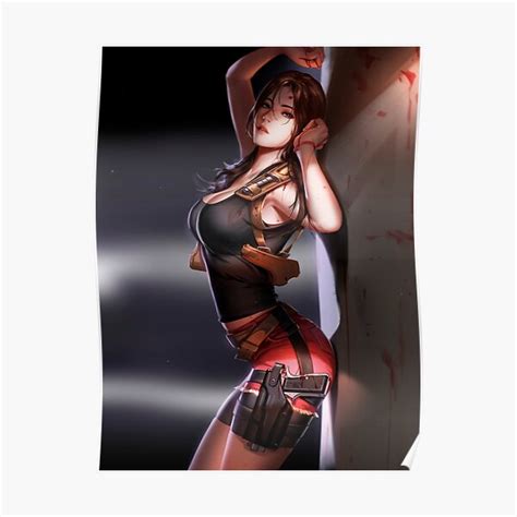 Sexy Claire Redfield Resident Evil Remake RE Series Hot Lewd Boobs Tits Hentai Girl Poster
