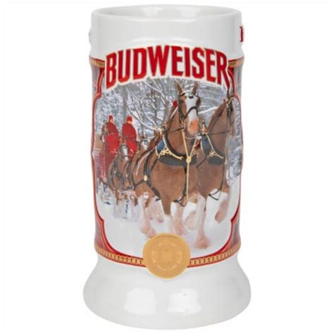 Budweiser Holiday Stein Mug Ct Kroger