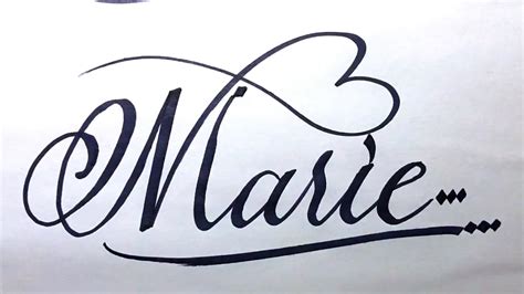 Marie Name Signature Calligraphy Status How To Cursive Write With Cut