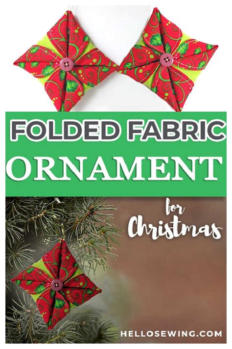 Folded Fabric Ornament Free Sewing Pattern