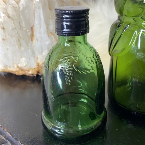 Vintage Green Bottle Collection Decorative Green Glass Bottles Set Of 3