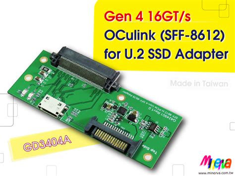 PCIe Gen4 16GT S OCulink SFF 8612 For U 2 SFF 8639 SSD Adapter