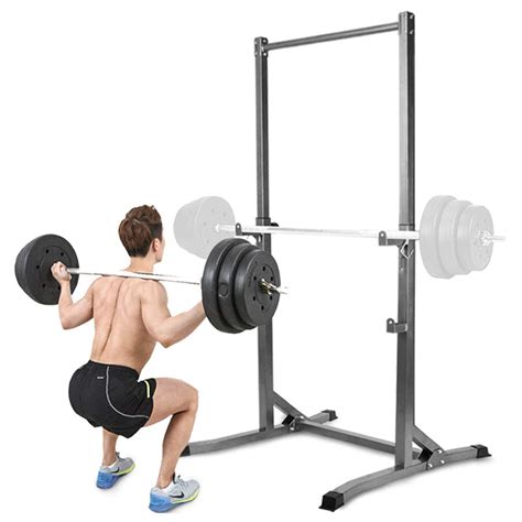 Buy Squat Rack And Adjustable Height Pull Up Bar Multi Function Squat