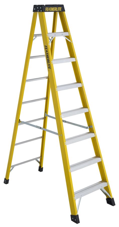 Featherlite Yellow Fiberglass Step Ladder Lb Type A