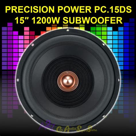 PRECISION POWER PC 15DS 15 1800W MAX DUAL 2 OHM POWER CLASS SUBWOOFER