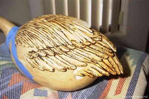 ЦАПЛЯ. Лепка и резьба по тыкве