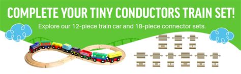 Amazon Tiny Conductors Wooden Train Set 52 Piece Train Track