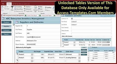 Microsoft Access Database Templates