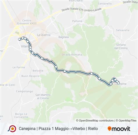 Linea Cotral Orari Fermate E Mappe Canepina Piazza Maggio