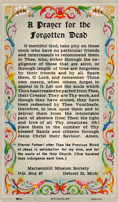 40Th Day Catholic Prayer For The Dead - nationaldayprayer