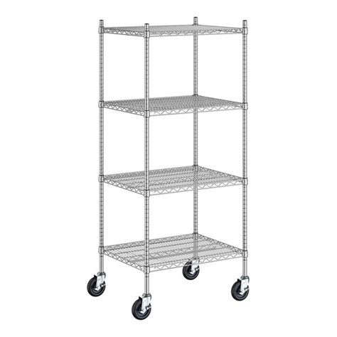 Regency Spec Line 24 Wide NSF Stainless Steel Wire Mobile Shelving