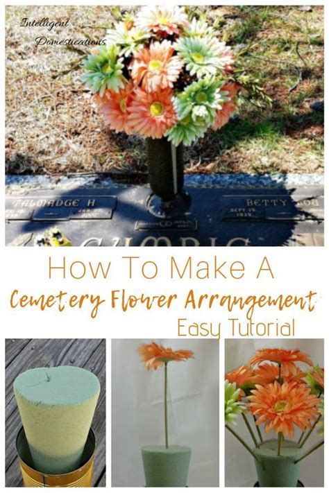 cemetery diy artificial flower arrangement for graves - Leslee Arndt