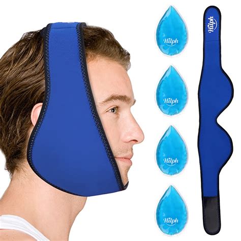 HilphJaw Ice Pack TMJ Relief For Face And Chin Pain Reusable Hot Cold Pack Wrap With Gel